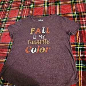 Burgundy Fall Ladies T-Shirt